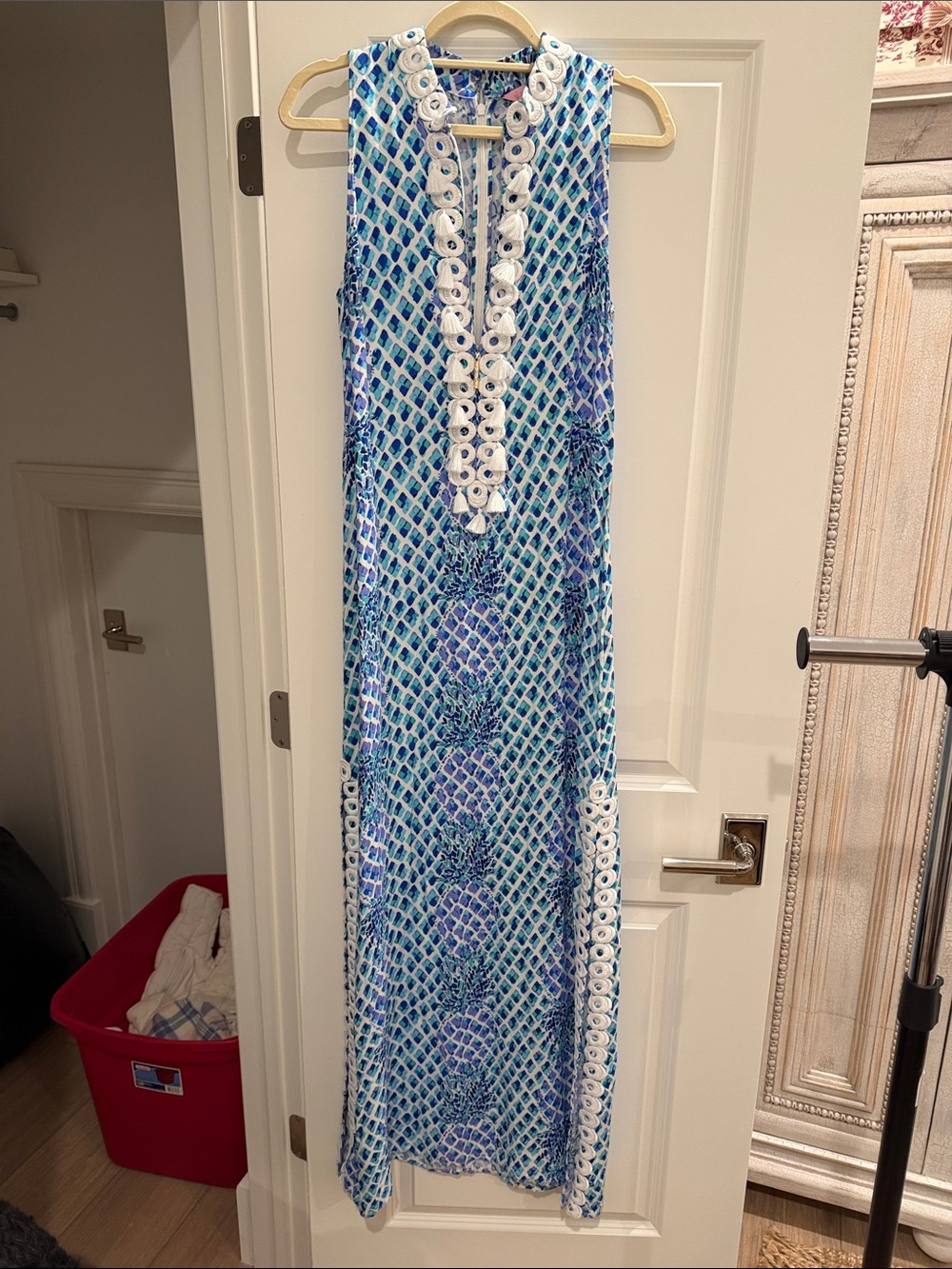 Lilly Pulitzer Blue and Aqua Floral-Print Dress
